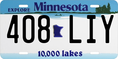 MN license plate 408LIY