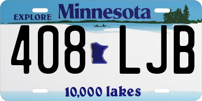 MN license plate 408LJB