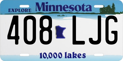 MN license plate 408LJG