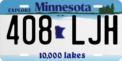 MN license plate 408LJH