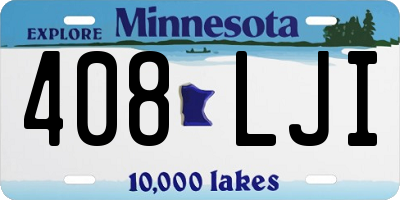 MN license plate 408LJI