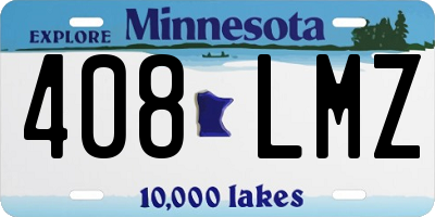 MN license plate 408LMZ