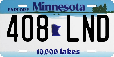 MN license plate 408LND