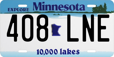 MN license plate 408LNE