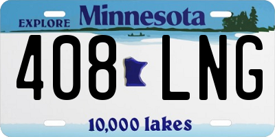 MN license plate 408LNG