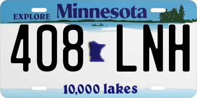 MN license plate 408LNH