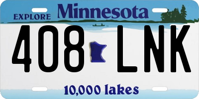 MN license plate 408LNK