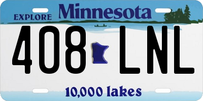 MN license plate 408LNL