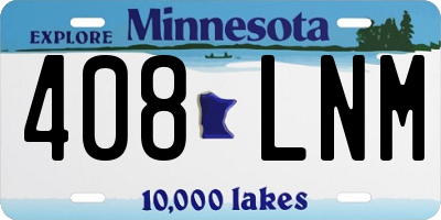 MN license plate 408LNM