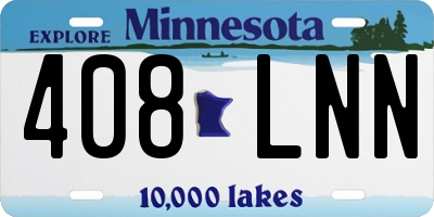MN license plate 408LNN