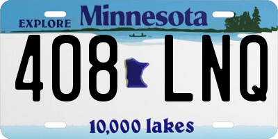 MN license plate 408LNQ