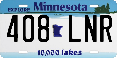 MN license plate 408LNR