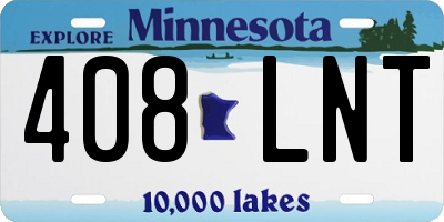 MN license plate 408LNT