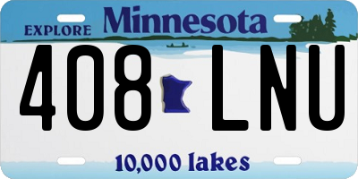 MN license plate 408LNU