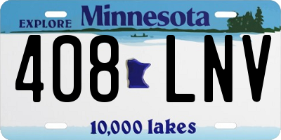 MN license plate 408LNV