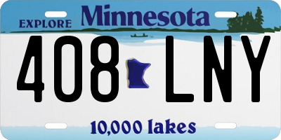 MN license plate 408LNY