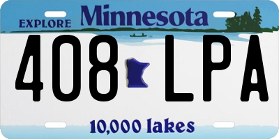 MN license plate 408LPA