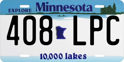 MN license plate 408LPC