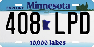 MN license plate 408LPD