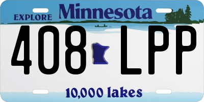 MN license plate 408LPP