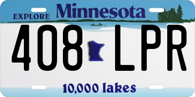 MN license plate 408LPR