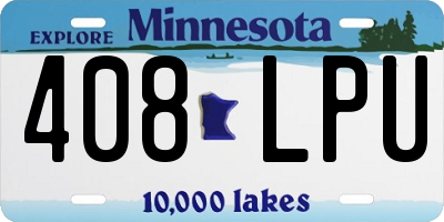 MN license plate 408LPU