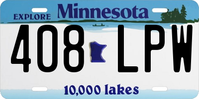 MN license plate 408LPW