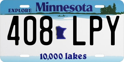 MN license plate 408LPY