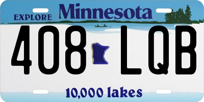 MN license plate 408LQB