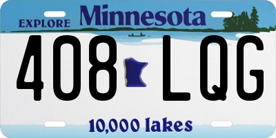 MN license plate 408LQG