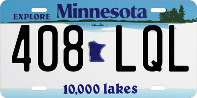 MN license plate 408LQL