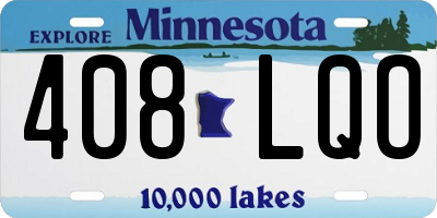 MN license plate 408LQO