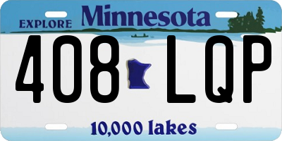 MN license plate 408LQP