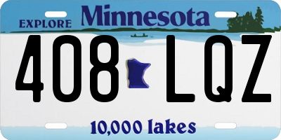 MN license plate 408LQZ