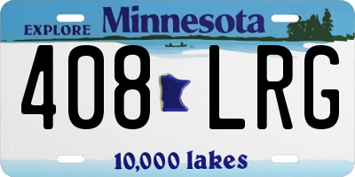 MN license plate 408LRG