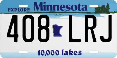 MN license plate 408LRJ