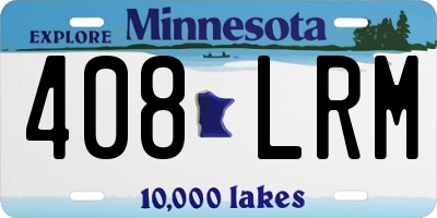 MN license plate 408LRM