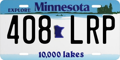 MN license plate 408LRP