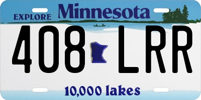 MN license plate 408LRR