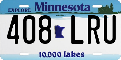 MN license plate 408LRU