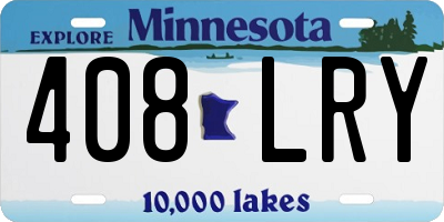 MN license plate 408LRY
