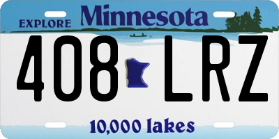 MN license plate 408LRZ