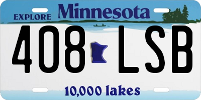 MN license plate 408LSB
