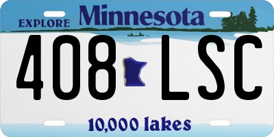 MN license plate 408LSC