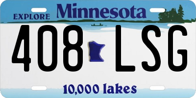 MN license plate 408LSG