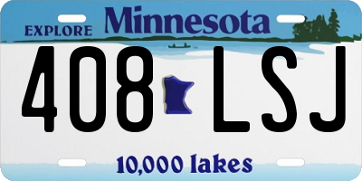 MN license plate 408LSJ