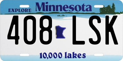 MN license plate 408LSK