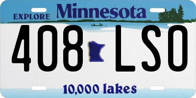 MN license plate 408LSO