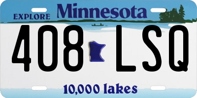 MN license plate 408LSQ