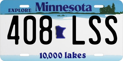 MN license plate 408LSS